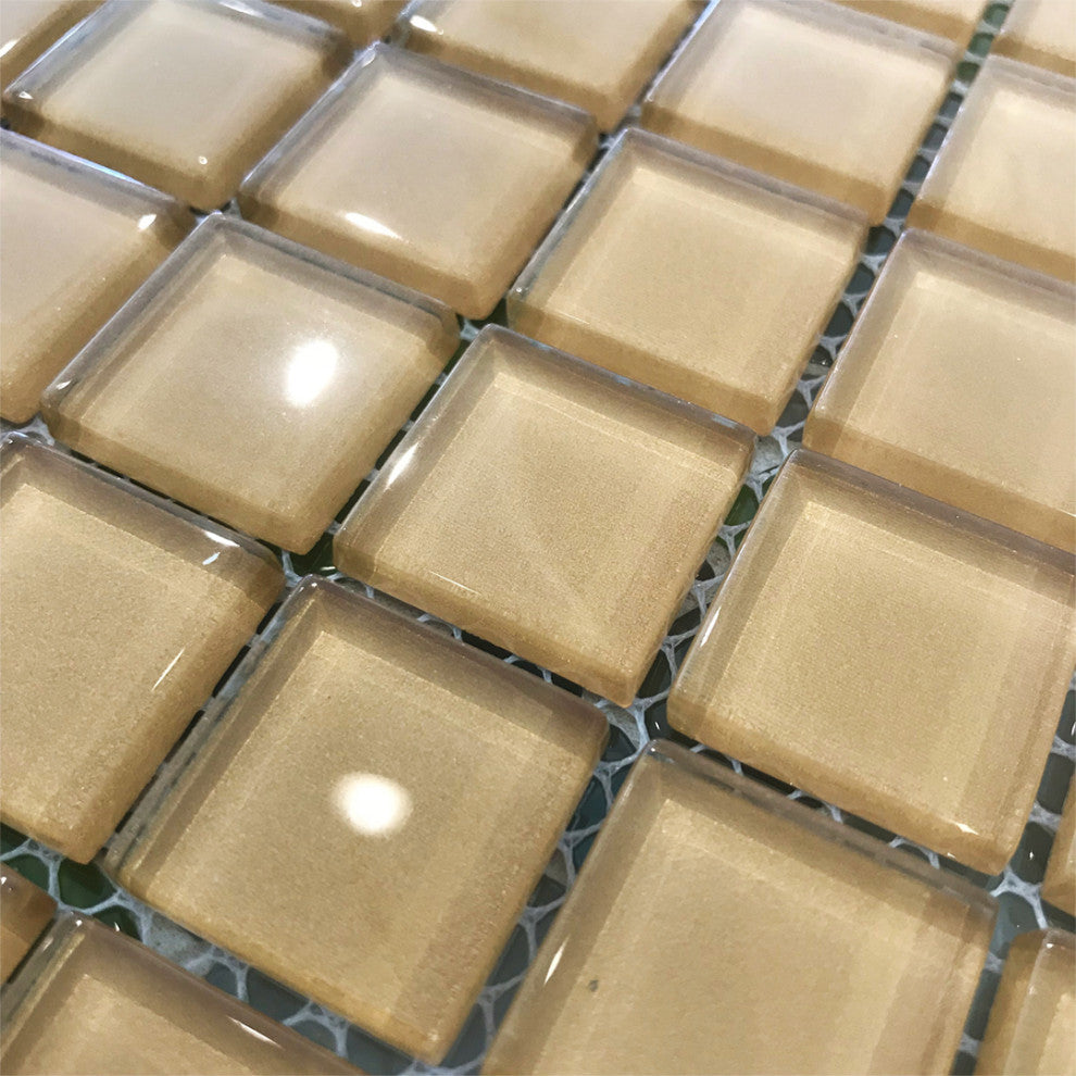 11.5x11.5 Glass Tile, Gold
