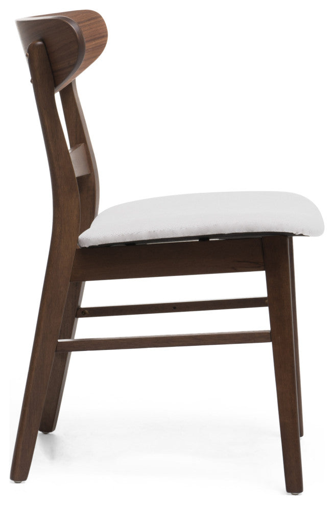 GDF Studio Mid-Century Modern 5 Piece Dining Set, Light Beige