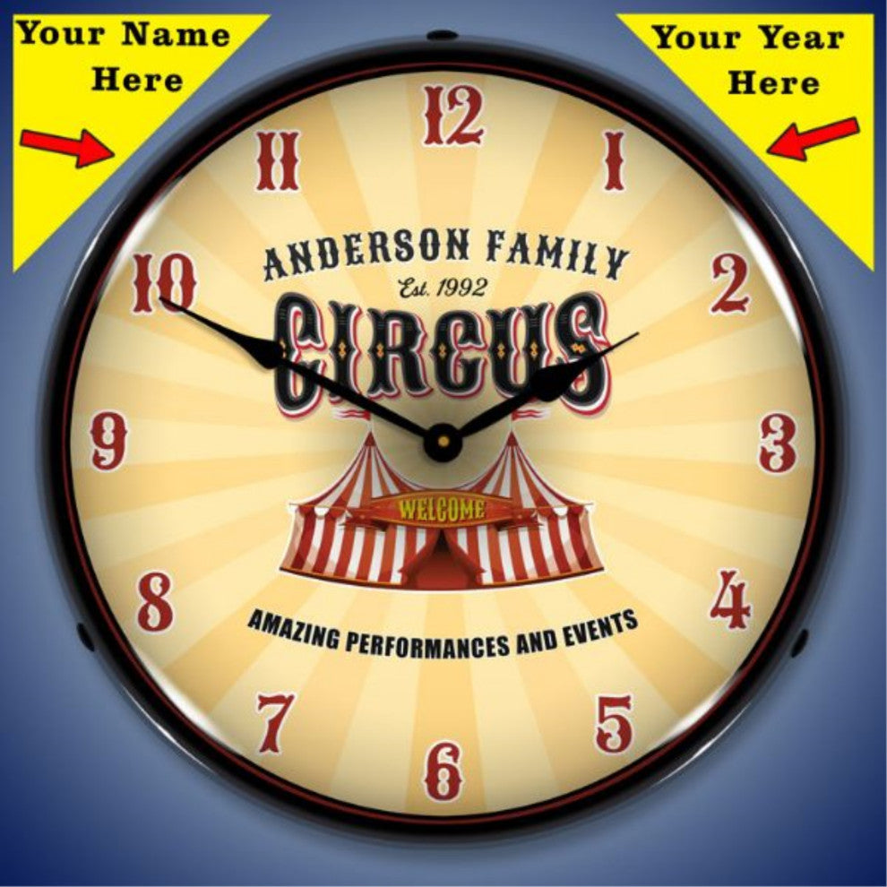 AG20111159 Add Your Name Family Circus Clock