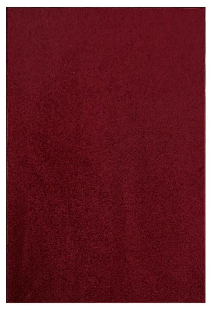 Furnish My Place Burgundy 4'' x 6'' Solid Color Rug Made In Usa