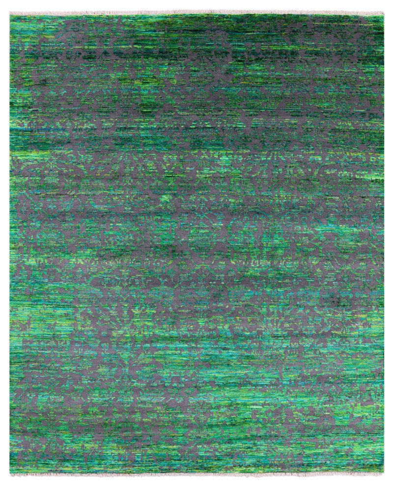 Wool and Silk Modern Handmade Rug 8' 0" X 9' 10" Q11844