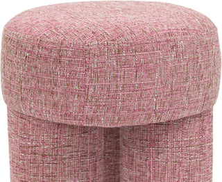 Larson Polyester Upholstered Ottoman/Stool, Pink