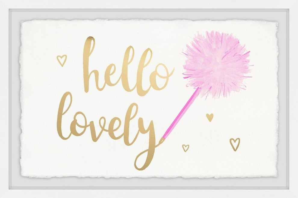 "Hello Lovely" Framed Painting Print, 30"x20"