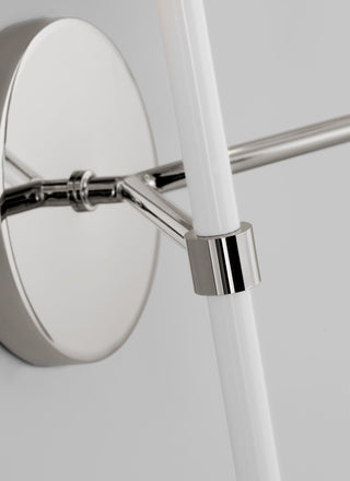 Monroe Double Sconce, Polished Nickel