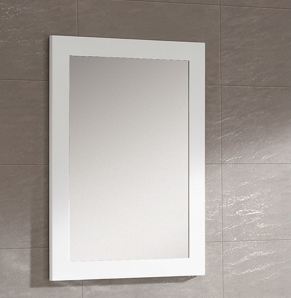 Fine Fixtures Ironwood Mirror, White Matte, 30"