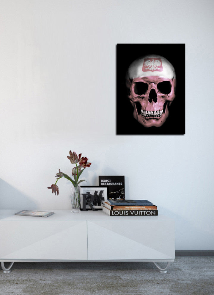 Cortesi Home "Polish Skull" by Nicklas Gustafsson, Giclee Canvas Art, 12"x16"