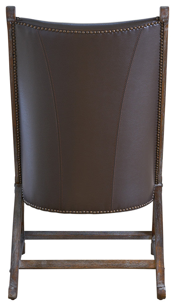 Odessa Chair and Ottoman Set, Brown