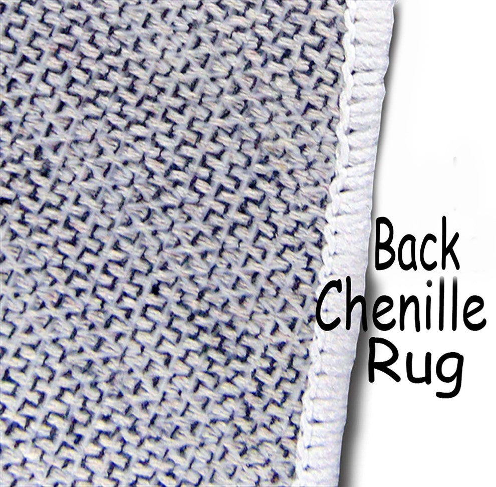 Chenille indoor area rugs size 96"w x 60" h, Flamingos
