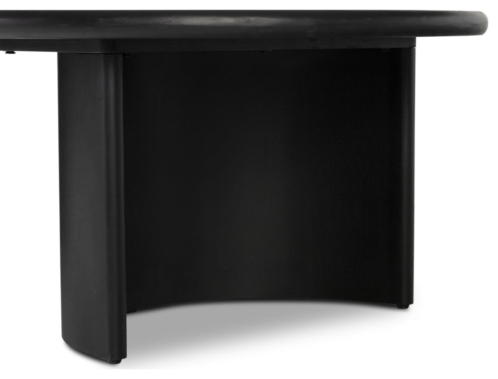 Paden Large Coffee Table Aged Black Acacia, Aged Black Acacia Solid