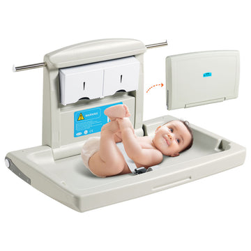VEVOR Wall-Mounted Baby Changing Station Horizontal Foldable Diaper Change Table