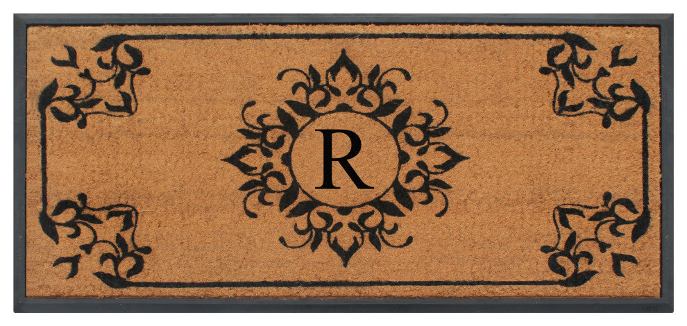 A1HC Hand-Crafted 24"x48" Rubber Coir Double/Single Monogrammed, R