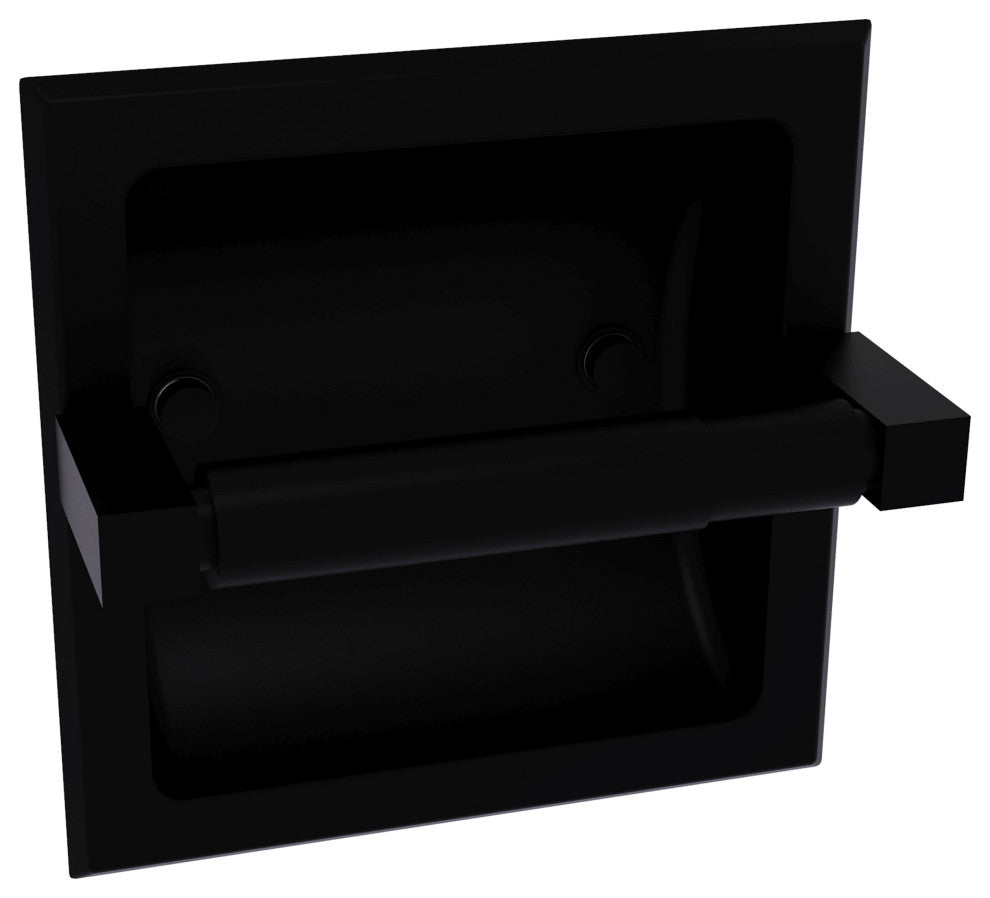 Montero Recessed Toilet Paper Holder, Matte Black