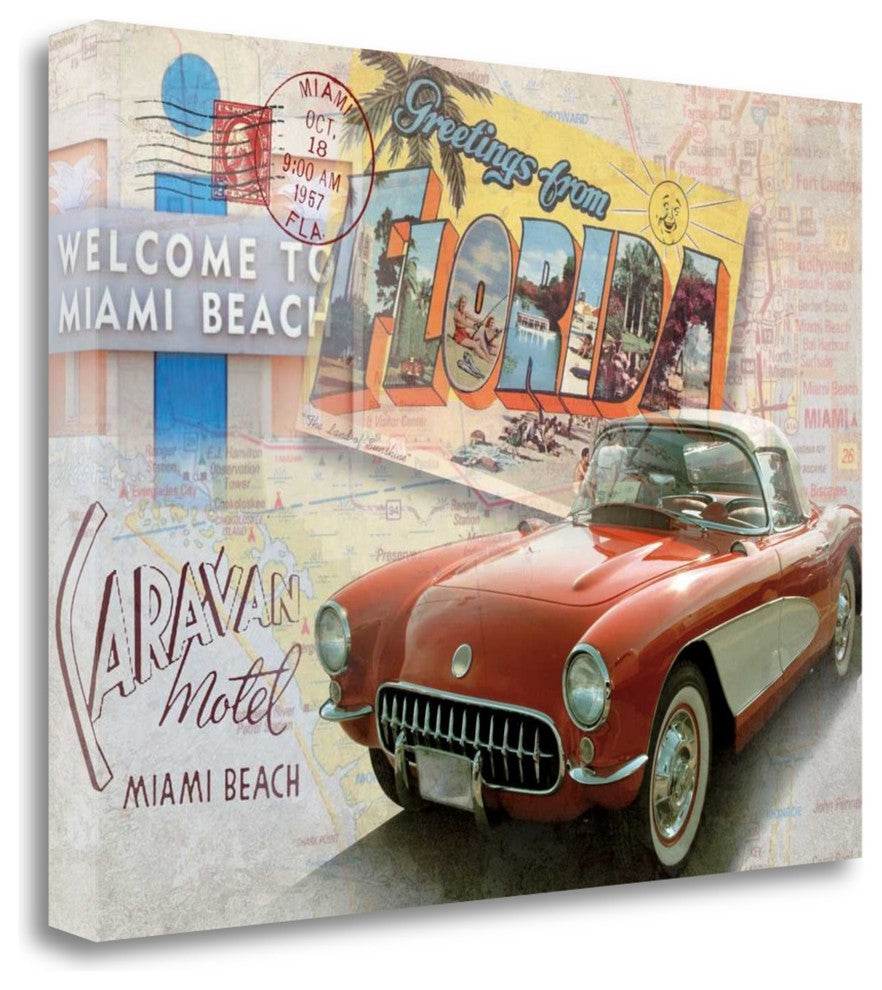 "Road Trip II" By Keith Mallett, Giclee Print on Gallery Wrap Canvas