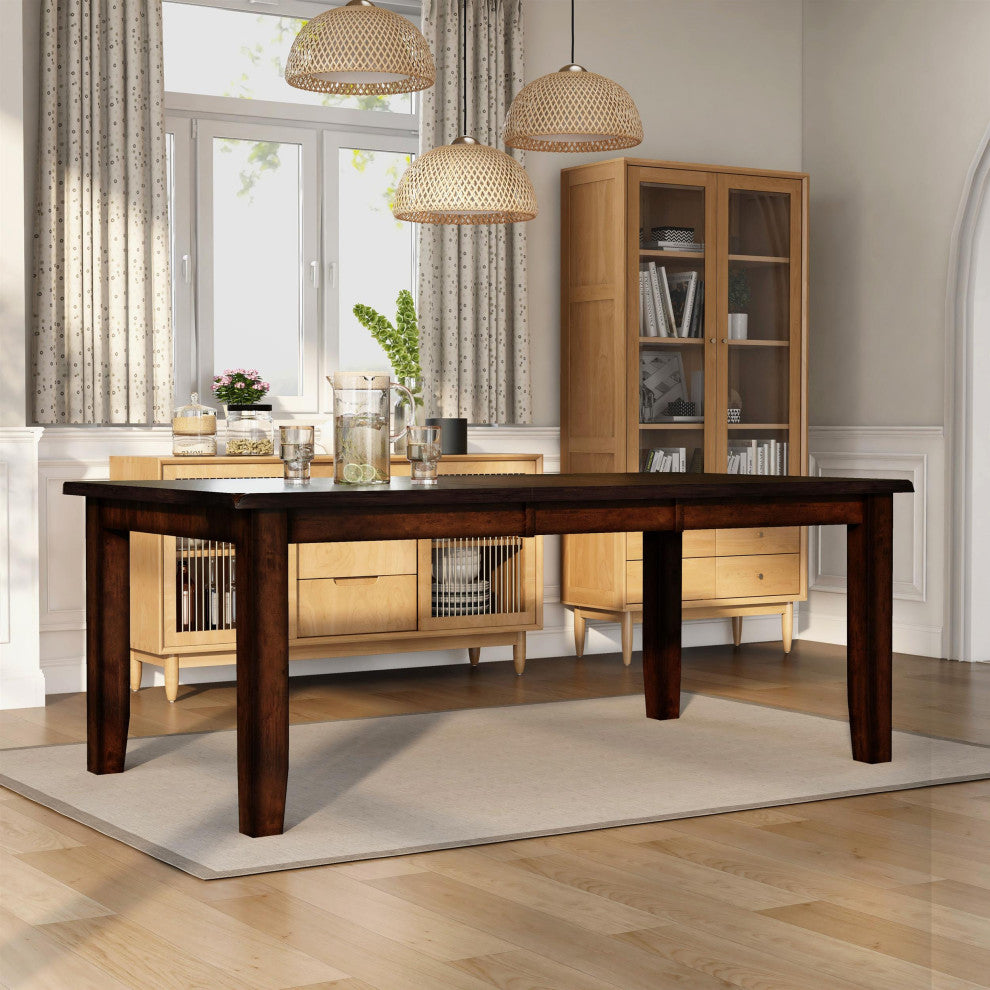 Furniture of America Arlen Wood Extendable Dining Table in Dark Cherry