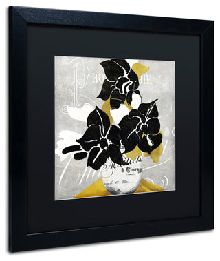 Color Bakery 'Georgette I' Art, Black Frame, Black Matte, 16"x16"