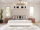 Nova Domus Sogno Italian Modern Beige Fabric High Headboard Bed, Queen