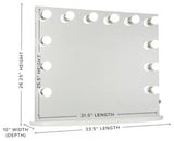 Hollywood Premiere Slim Plus Vanity Mirror, White, White, Small