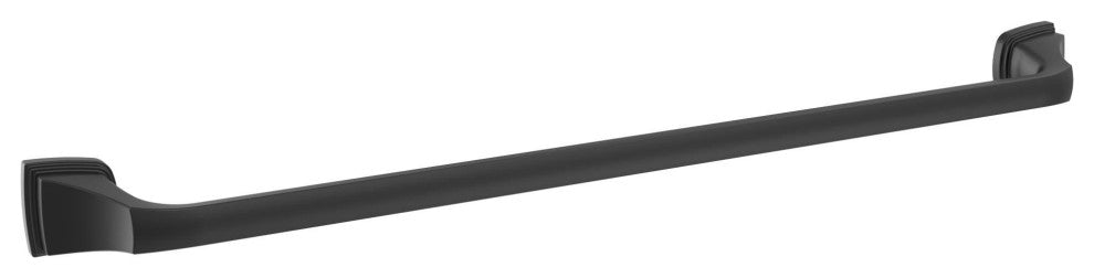 Amerock Revitalize Traditional Towel Bar, Matte Black, 24" Center-to-Center