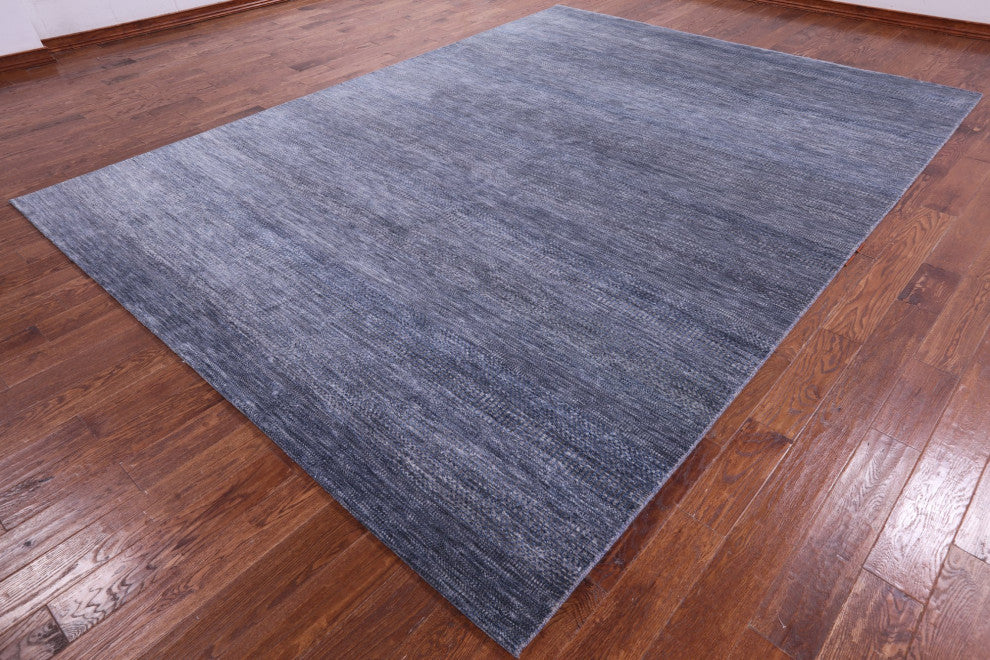 Hand-Knotted Savannah Grass Wool and Silk Rug 9' 0" X 12' 3" Q11919