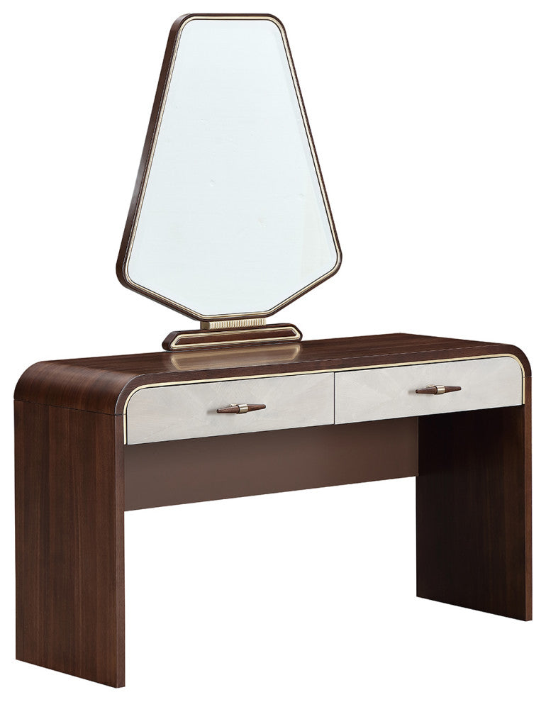 Houston Vanity With Mirror, Walnut