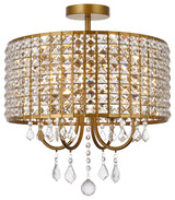 Emelia 17" Flush Mount, Brass