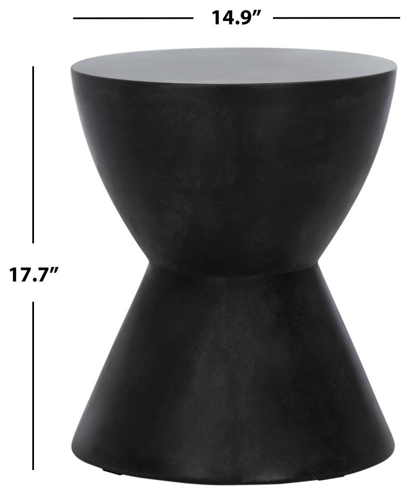 Safavieh Athena Concrete Indoor-Outdoor Accent Table, Black