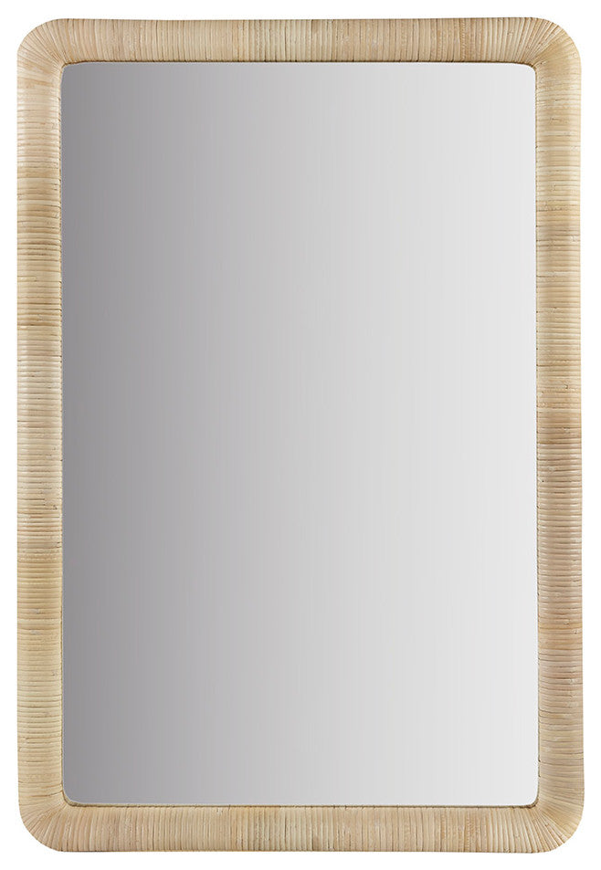 INK+IVY Nova Natural Rattan Rectangle Wall Mirror, Natural
