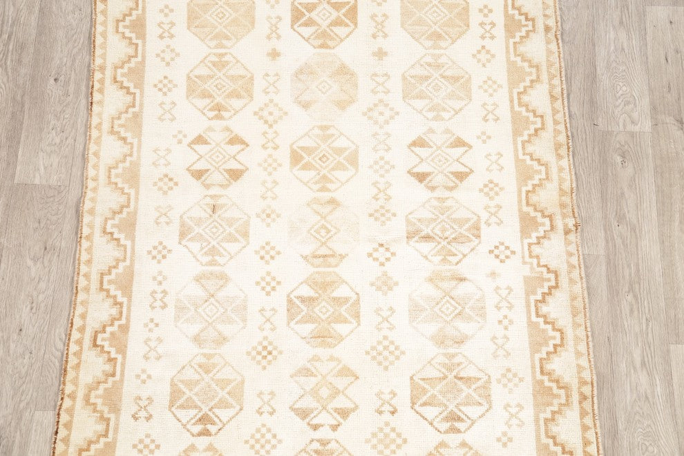 Consigned, Handmade Persian Gabbeh Oriental Faded Area Rug, Beige, 6'1"X4'4"