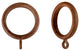 Plastic Faux Wood Rings 1-3/8" Id, Set of 10, Chestnut