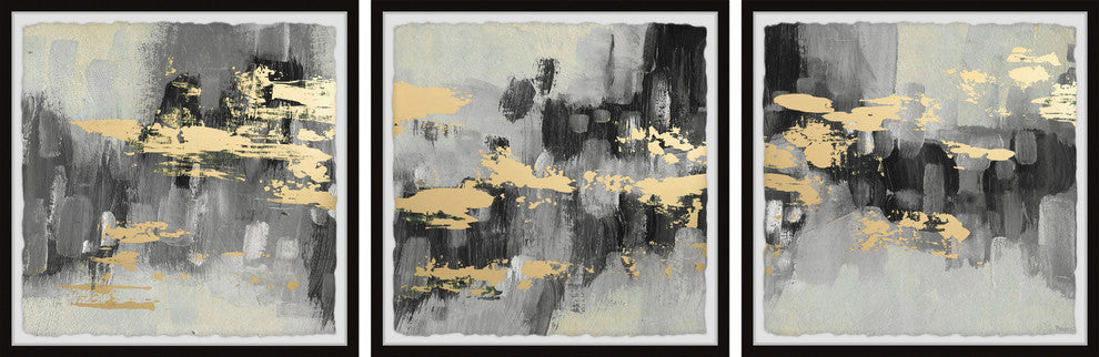 Golden Dusk Triptych, 54"x18"