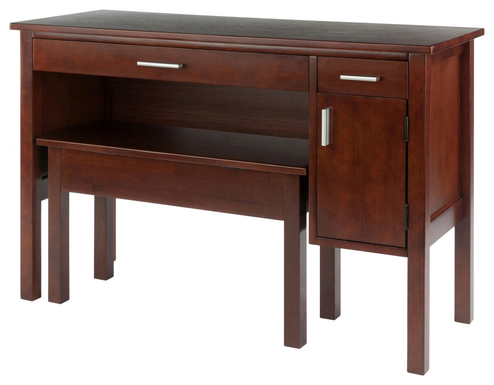 Emmett 2-Pc Desk with Bench, Walnut