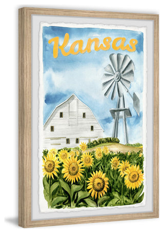 "Kansas Barn" Framed Painting Print, 24x36