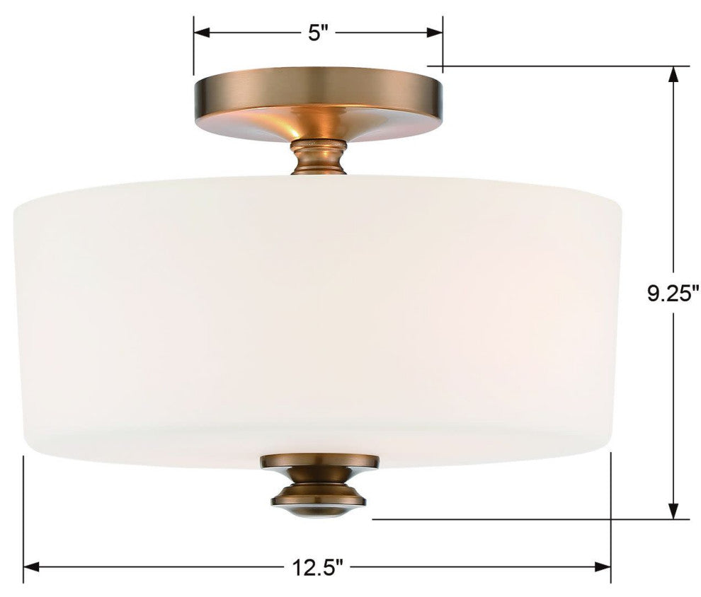 Crystorama Lighting Group TRA-A3302 Travis 2 Light 13"W - Black Forged