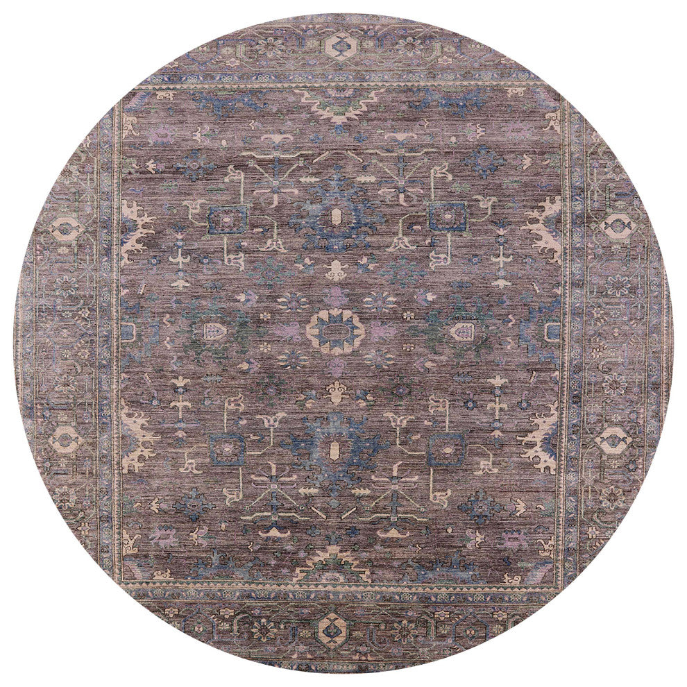 Ahgly Company Indoor Round Mid-Century Modern Area Rugs, 7' Round
