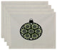 Decorative Holiday Placemat, Set of 4 Geometric, Dark Green