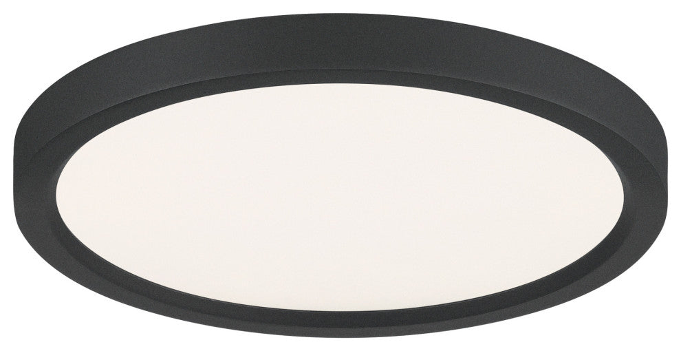 Quoizel OST1711 Outskirts 11"W LED Flush Mount Ceiling Fixture - Earth Black