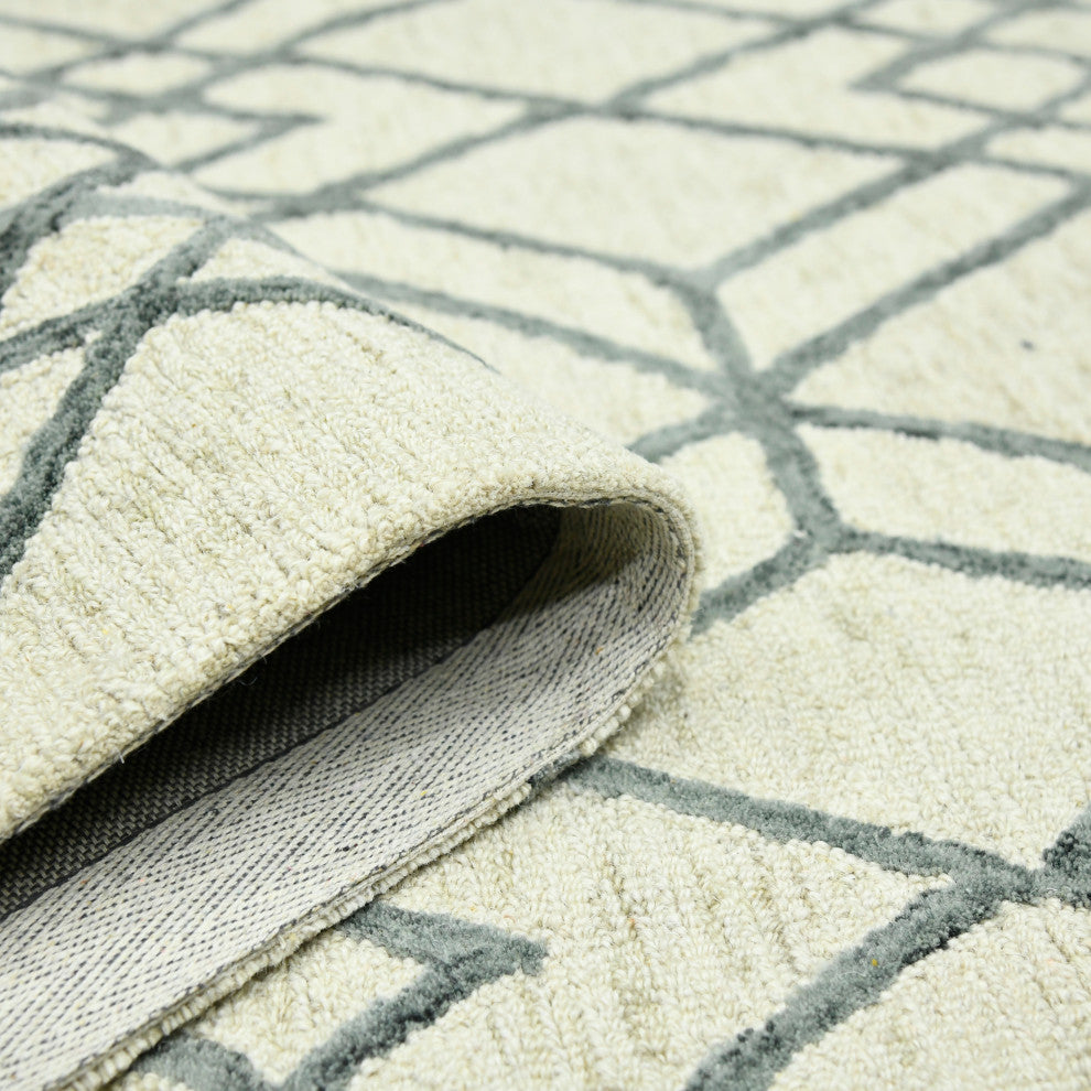 Vista Duncan Area Rug, Ivory, 8' x 10', Geometric