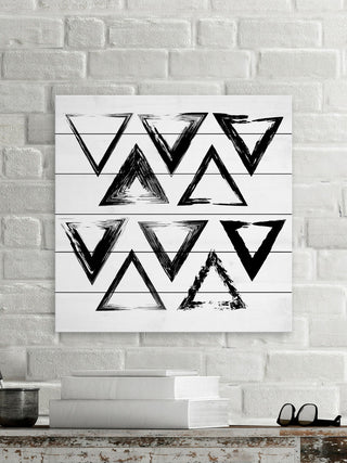 "Interlocking" Painting Print, White Wood, 24"x24"