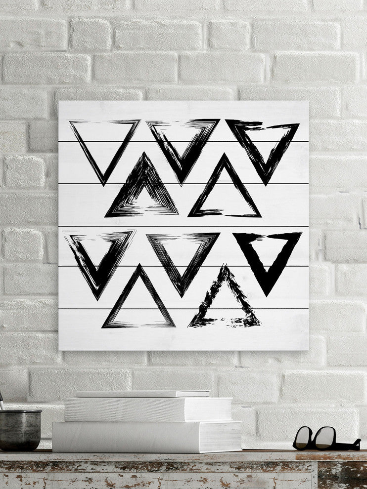 "Interlocking" Painting Print, White Wood, 24"x24"