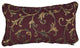 18" Double-Corded Jacquard Chenille Throw Pillows, Set of 2, Burgundy Vines