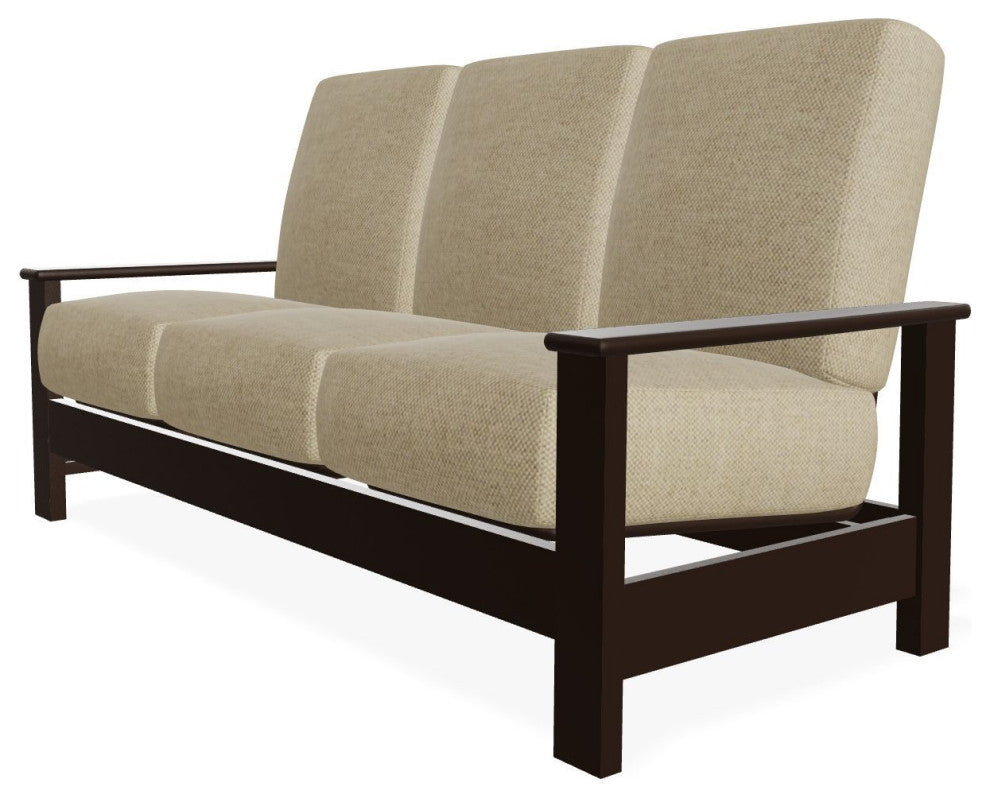 Leeward Deep Seat 3-Seat Outdoor Sofa, Blend Sand Pat/Kona
