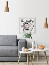 "Flower Diva" Framed Painting Print, 12"x12"