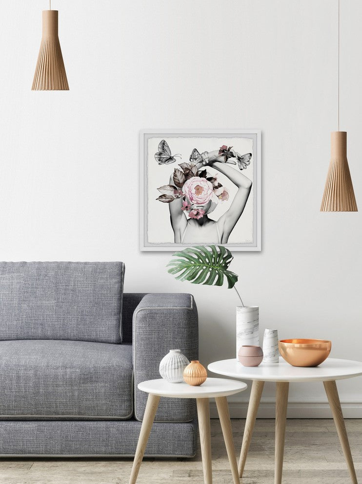 "Flower Diva" Framed Painting Print, 12"x12"