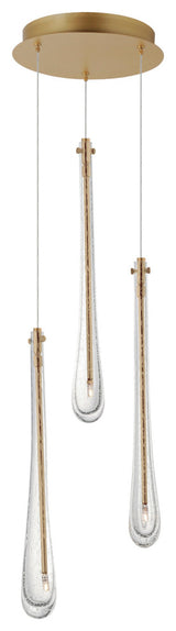 ET2 E24213-118 Stillo 3 Light 10"W LED Suspension Multi Light - Gold