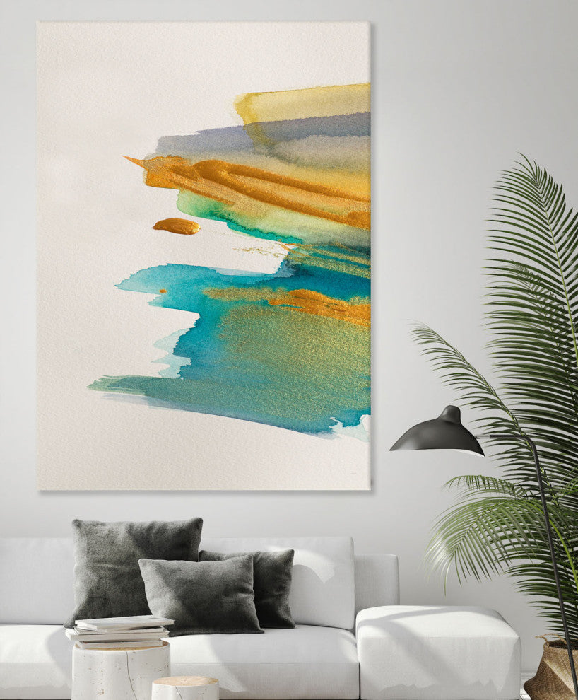 Amber Gold Vertical I - 72 x 54 by Lanie Loreth