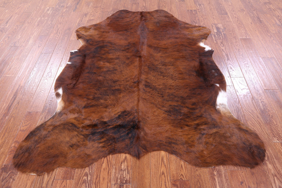 Organic Natural Hair-On Cowhide Area Rug 6' 9" X 5' 11" C1467