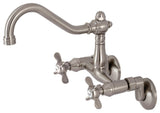 KS3228BEX 6" Adjustable Center Wall Mount Kitchen Faucet, Brushed Nickel
