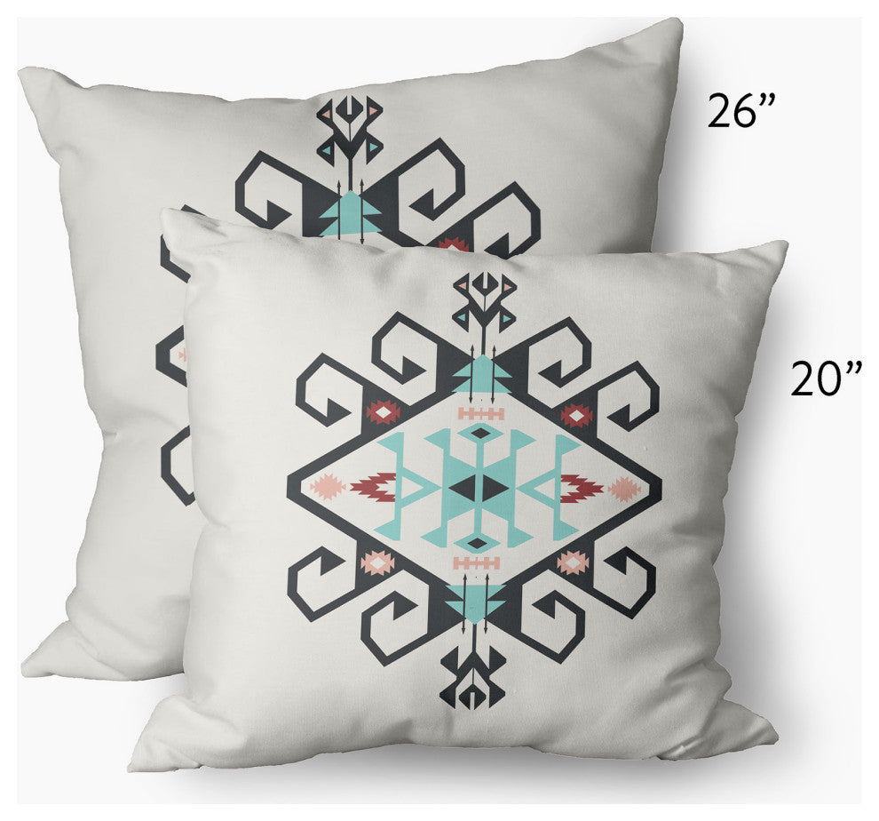 Southwest Medallion Decorative Throw Pillow, Pepper, 26"x26"