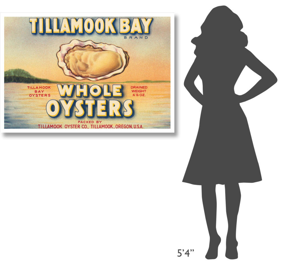 "Tillamook Bay Whole Oysters" Digital Paper Print by Retrolabel, 46"x32"
