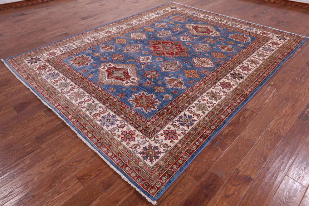 8' 2" X 10' 3" Super Kazak Hand Knotted Rug Q9515
